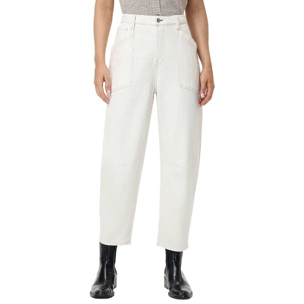 Frye Off-White Cropped High-Rise Jeans